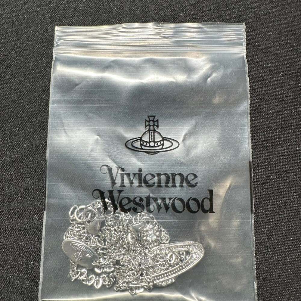 Vivienne Westwood Orb Necklace Silver 16 B 8 - Picture 2 of 6